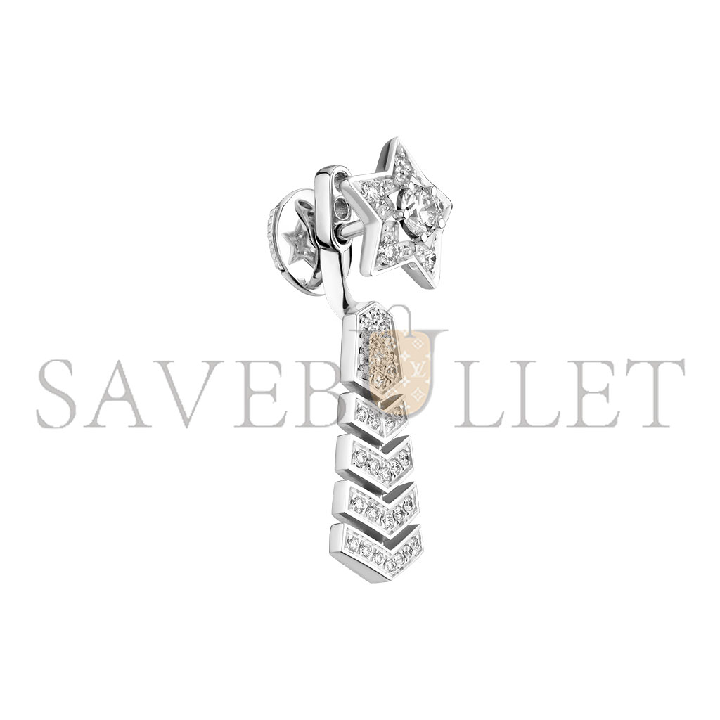 CHANEL COMÈTE CHEVRON SINGLE EARRING J11380